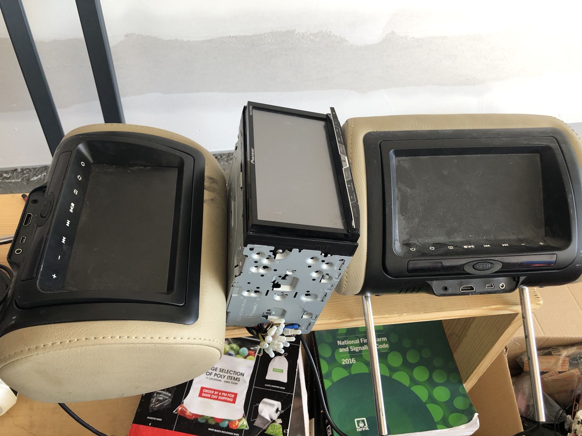 Dual TV DVD Headrests