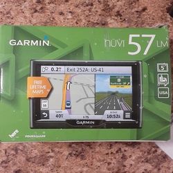 GARMIN GPS WITH 5" SCREEN COMES WITH CAR CHARGING CORD AND HOME CHARGING CORD CLICK ON THE PICTURE YOU WILL GET FULL PICTURE SIZE 