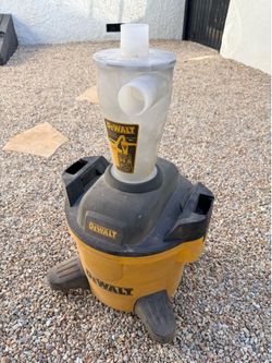 DEWALT Dust Separator with 6 Gallon Poly Tank, 99.5% Efficiency Cyclone Dust Collector, High-Performance Cycle Powder Collector Filter, DXVCS002, Yell