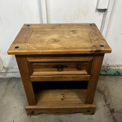 Solid Wood End Table For Sale