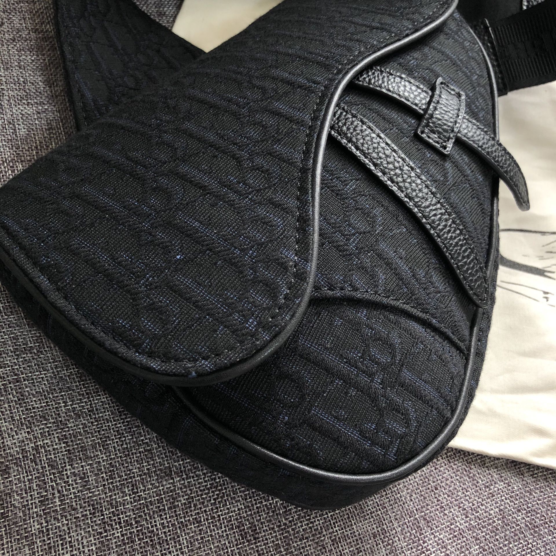 oblique saddle belt bag
