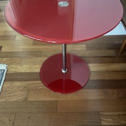 Modern red glass table