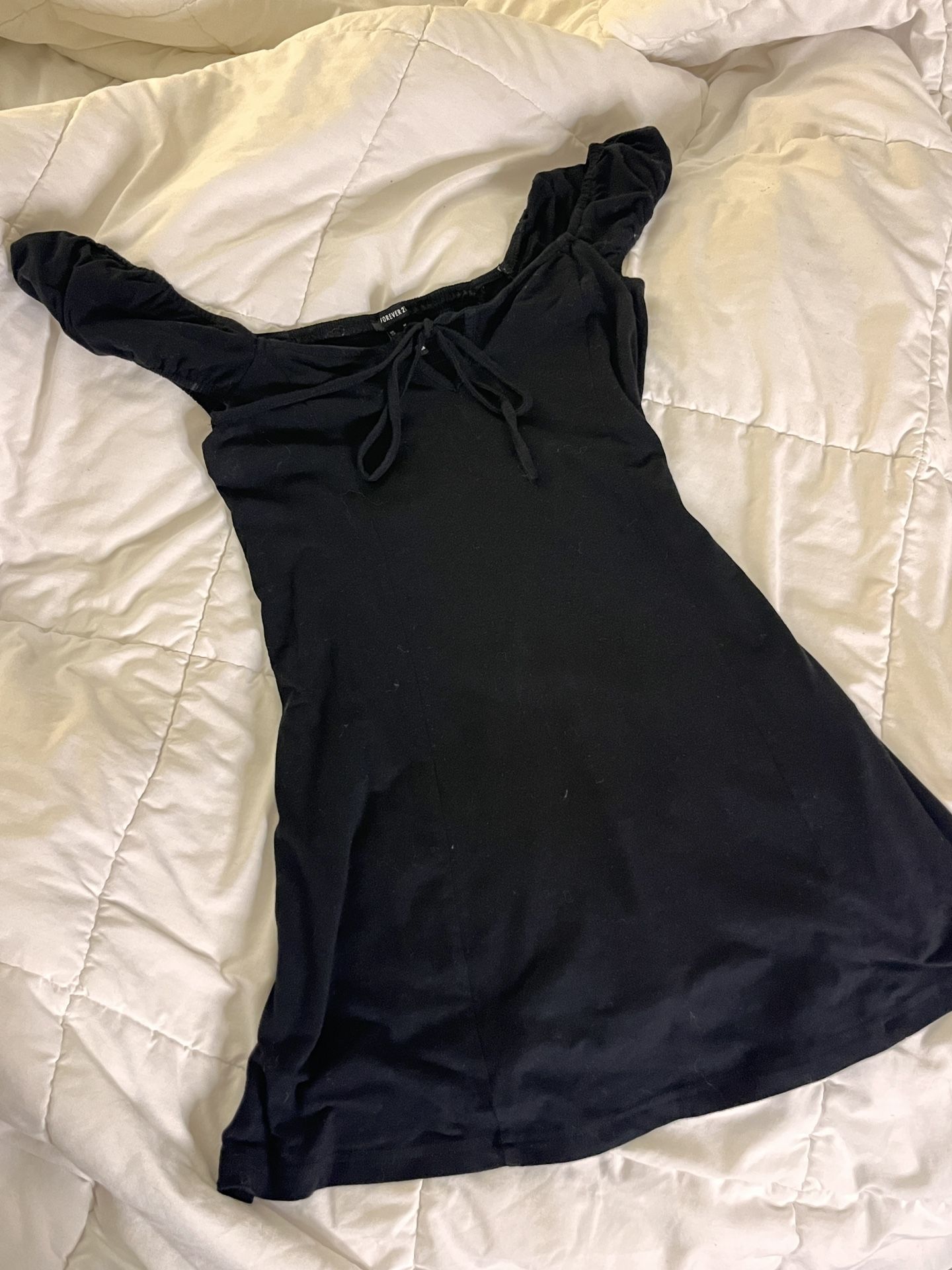 Black milkmaid dress