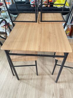 （Can be disassembled） Modern Dining Table Set with 4 Chairs