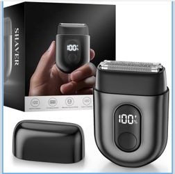 Electric Foil Shavers for Men: Mini Electric Razor with Big LED Display & 3 Floating Blades - IPX7 Waterproof Wet Dry Face Razor, USB Type C