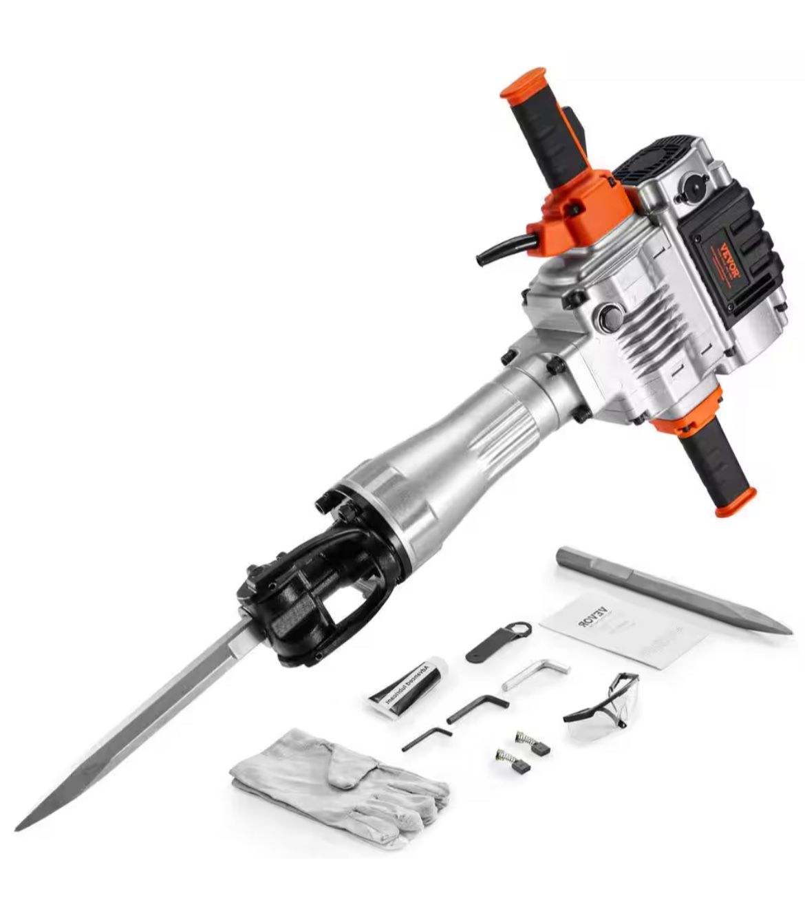 Demolition Jack Hammer, 29.13 x 22.64 in. 2100W 1650 BPM Industrial-Grade Jack Hammer Concrete Breaker