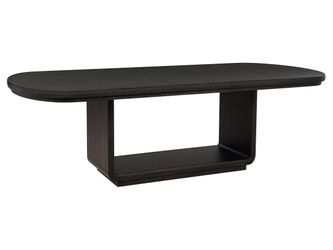 Leandro Burnished Black 78-inch Extension Dining Room Table