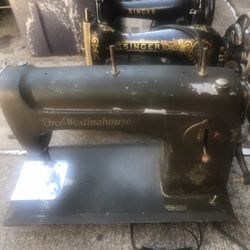 Antique.   Sewing Machine. (name. Is. FREE.  WESTINGHOUSE. )