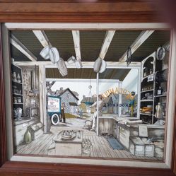 Country store painting by Hargrove