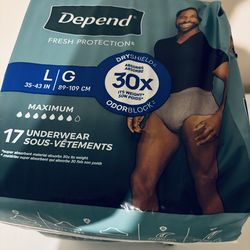 🌟💙 Comfort You Can Count On – Depend Fresh Protection (Men’s L 35–43 in) – 4 Pack Bundle! 💙🌟