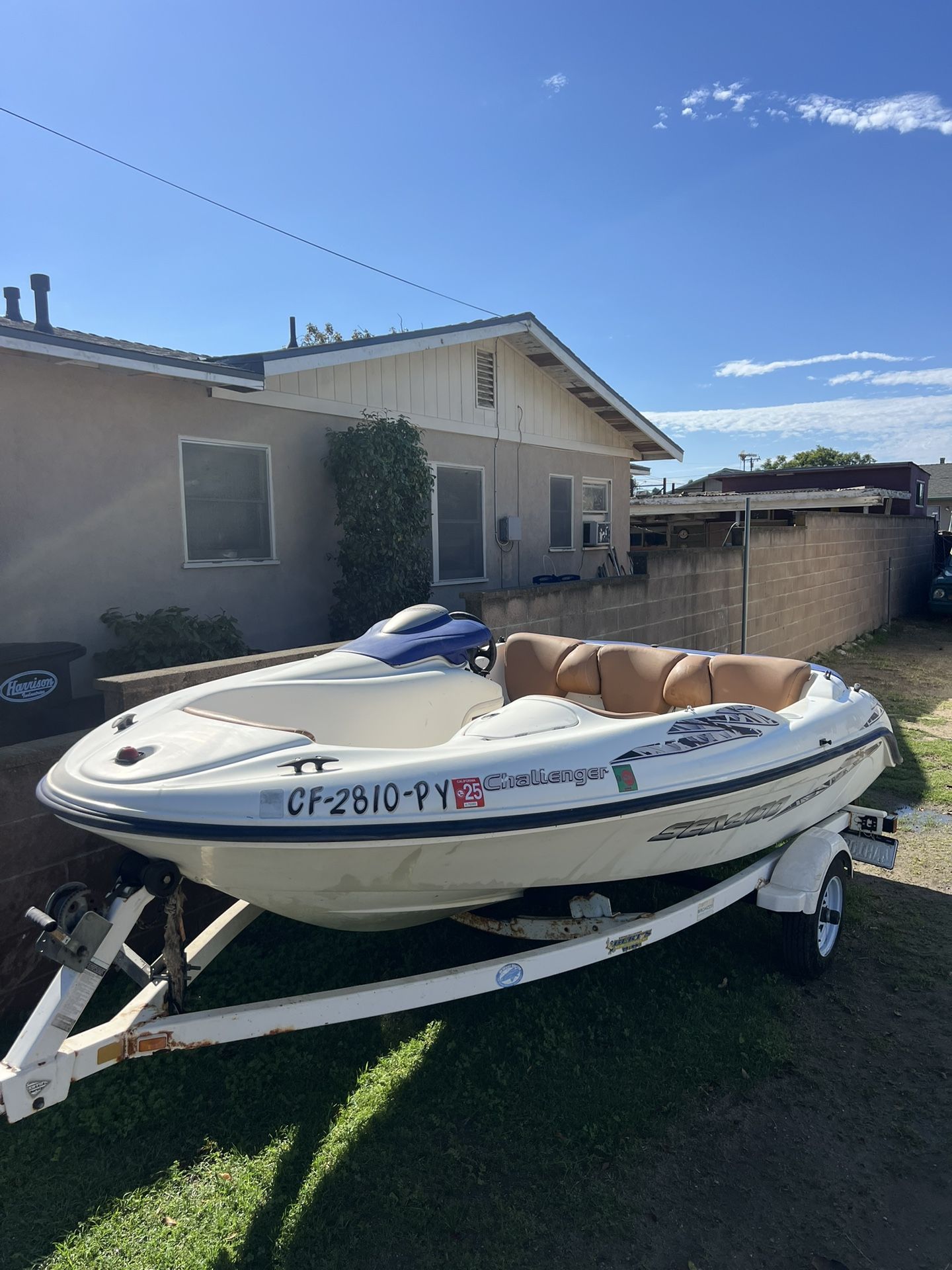 2001 Sea-Doo Challenger 1800 – Twin Rotax 717 Jet Boat – $1,500 OBO