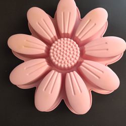 Pink Silicone Flower Cake Pan Sunflower Daisy 