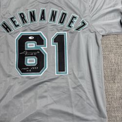 Livan Hernandez Signed Autograph Custom Jersey- JSA Coa - Florida Marlins