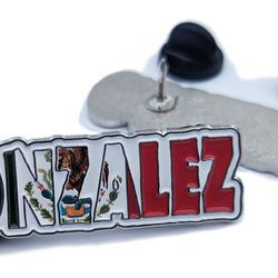 Pin Gonzalez Pin for Caps Clothing Enamel Badge Mexican Flag Pin Mex Flag