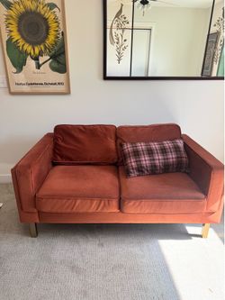 Albany Park, Love Seat, Rust, Burnt Orange