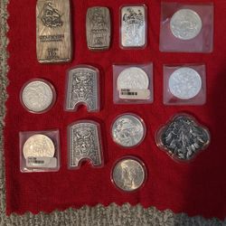 Silver Coins And Bars 