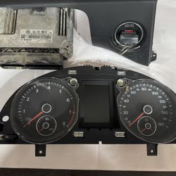 Mk6 Vw Cc Cluster, Ecu, Key, Ignition Switch 