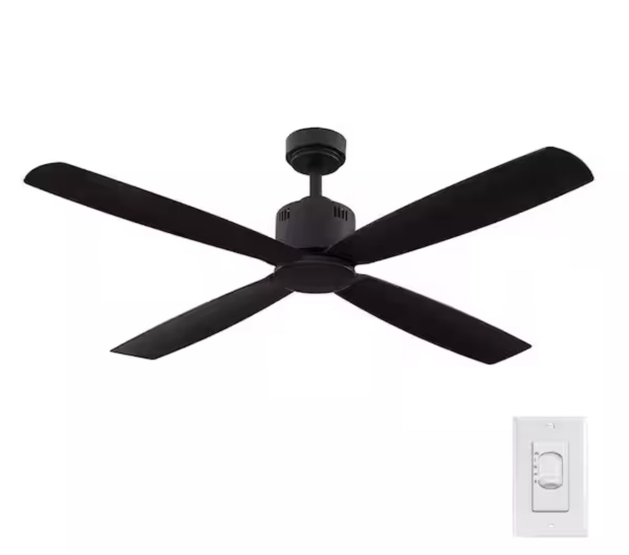Kitteridge 52 in. Indoor/Outdoor Matte Black Ceiling Fan