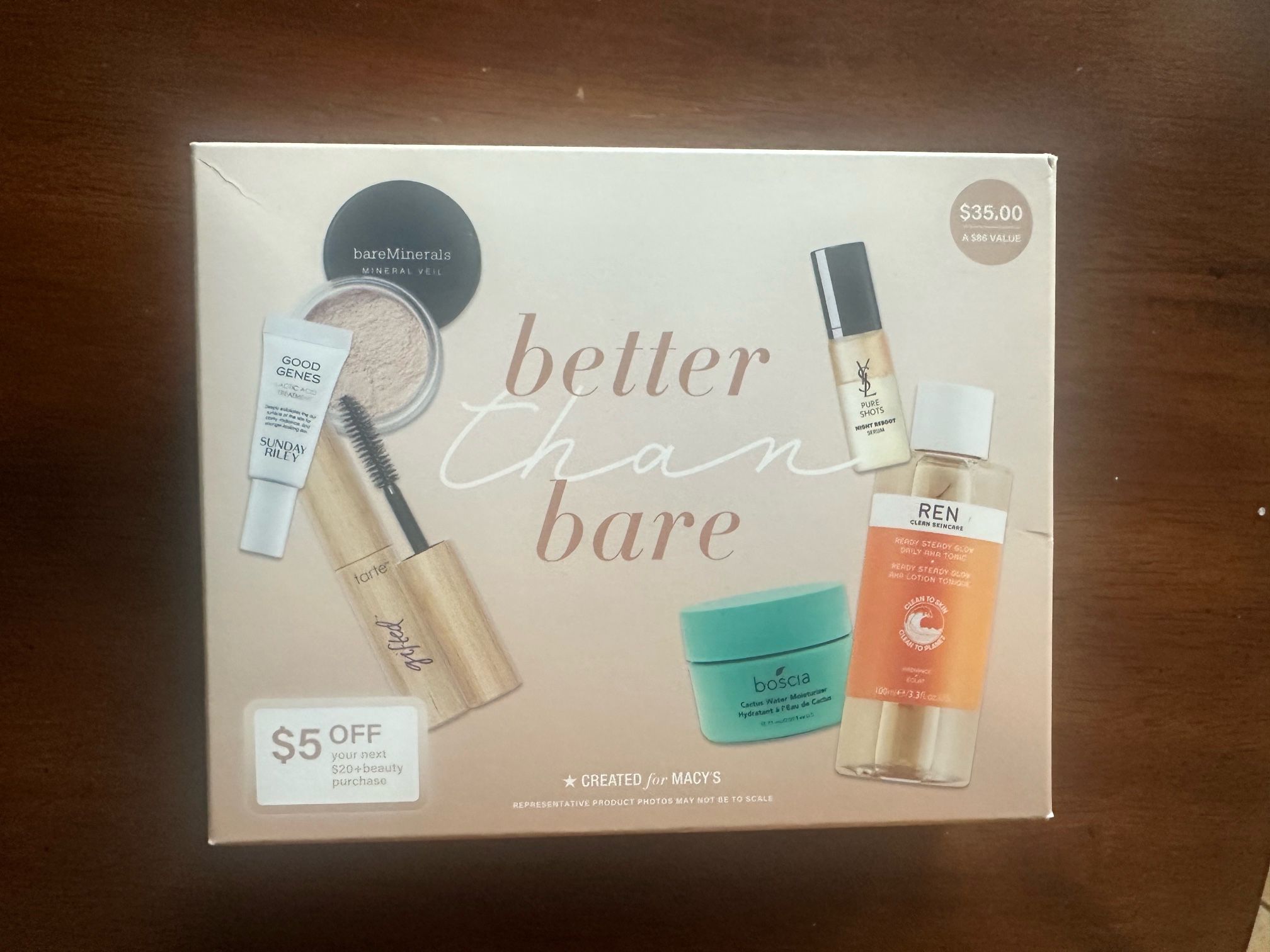 New! 6-piece ‘Better Than Bare’ Clean Beauty Set By Macy's. YSL, Tarte, +