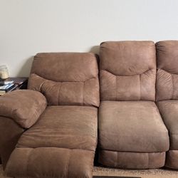Brown Recline Couch 