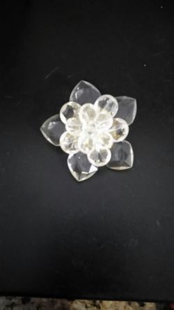 Lucite vintage brooch