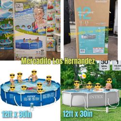 Intex Swimming Pool 12ft x 30in ❗️Metal Frame PREMIUM 26711EH