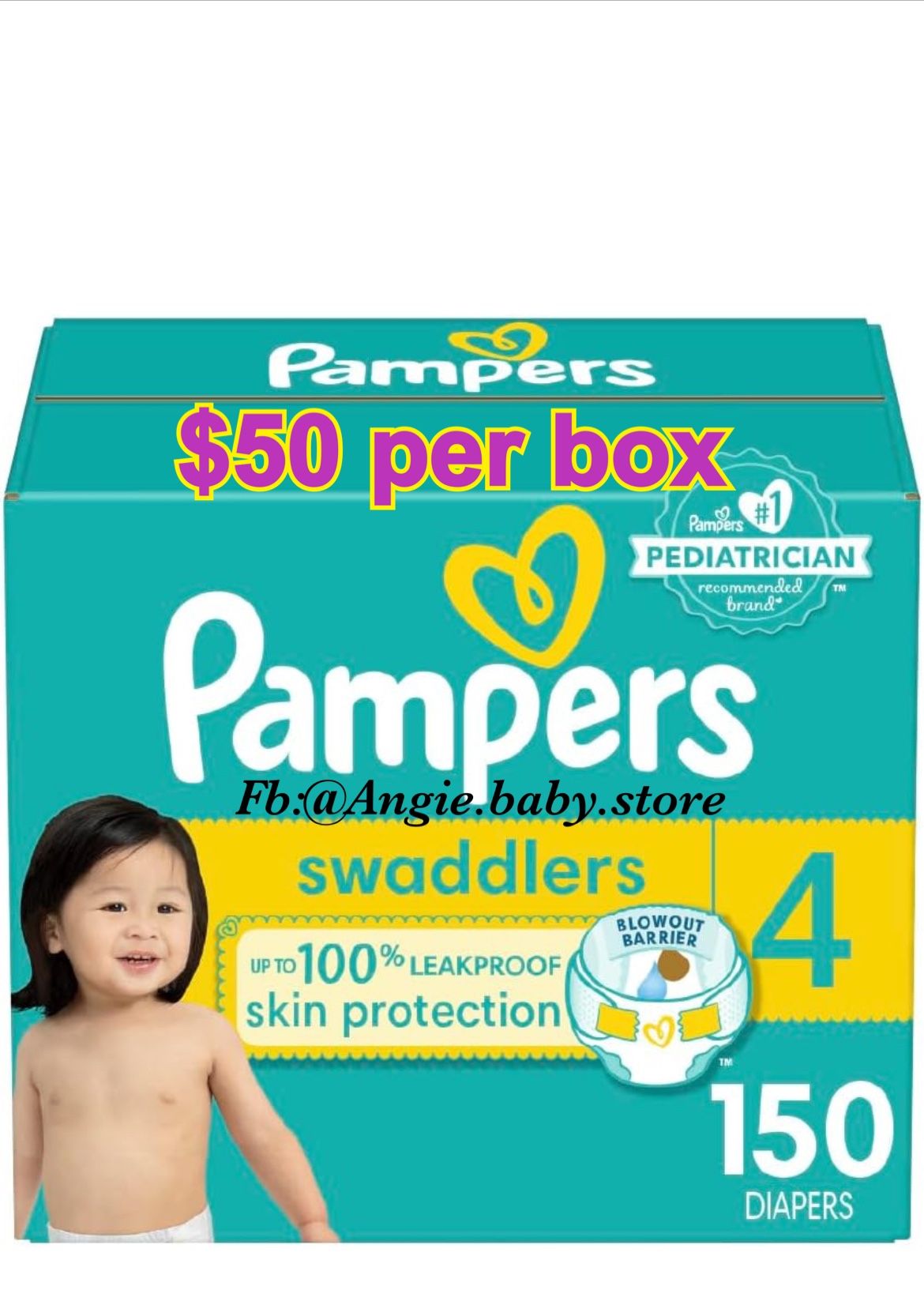 Pampers Swaddlers Size 4 Jumbo Box