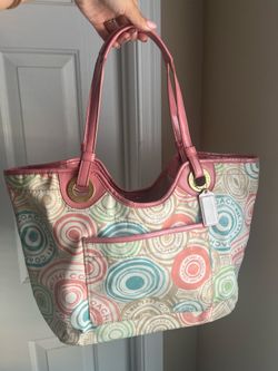 Coach ‘12 Pastel Beach Shoulder Tote