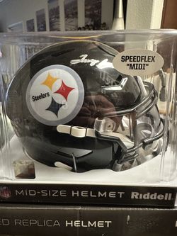 Terry Bradshaw Signed Pittsburgh Steelers Riddell Speedflex Midi Helmet Beckett