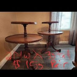 Two Tier Antique Tables