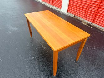 Rectangular Wood Dining Table with Tapered Legs
