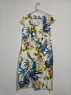 Tropical Floral Print Sheath Dress