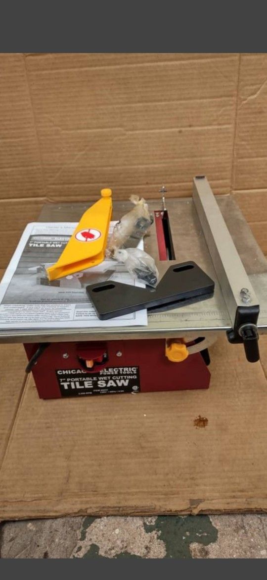 YES, It's Available Chicago 7" Wet Tile Saw