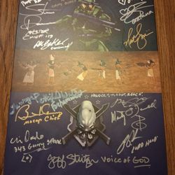 Autographed Halo Metal Poster 