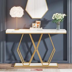 New in the box Gold Console Table, Modern Sofa Table for Entryway Living Room(E719)