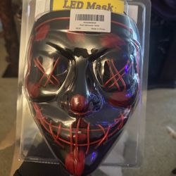 Red Halloween Mask/// Mascara De Halloween Color Rojo