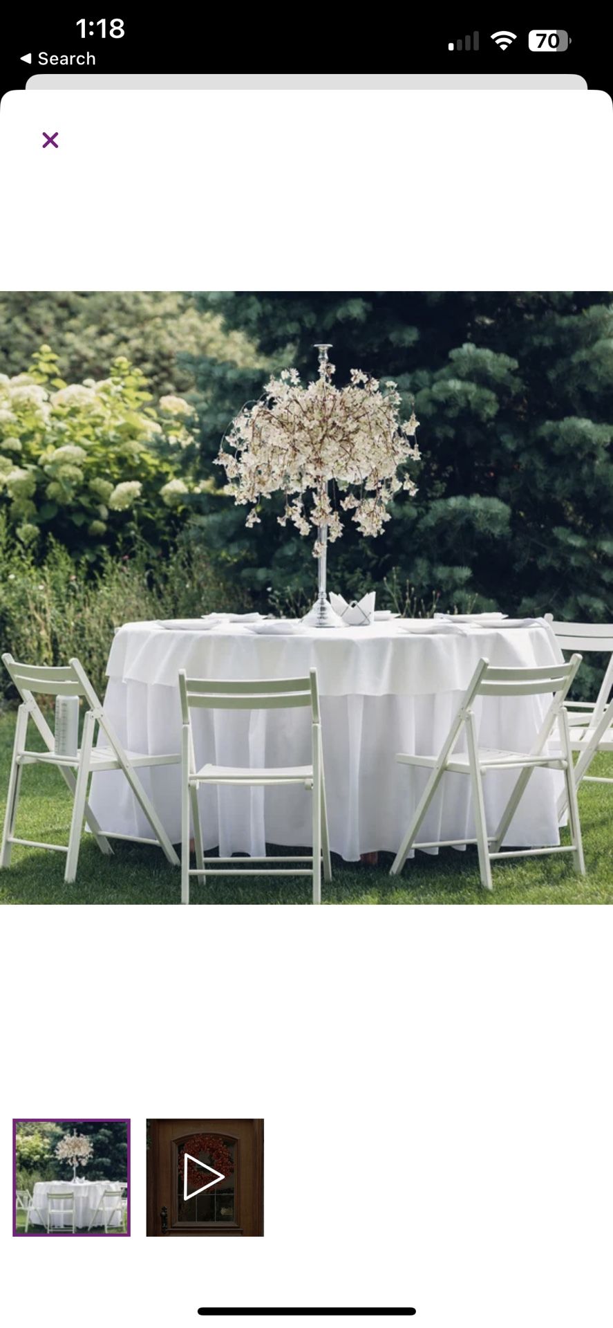 60” Faux Cherry Blossoms Branch