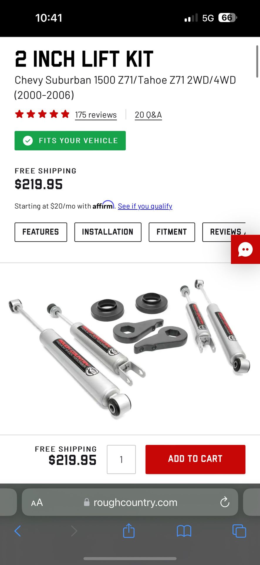 Rough Country 2 inch lift kit 