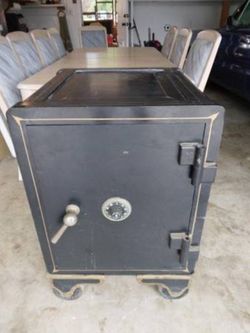 Antique Cast Iron Floor Safe