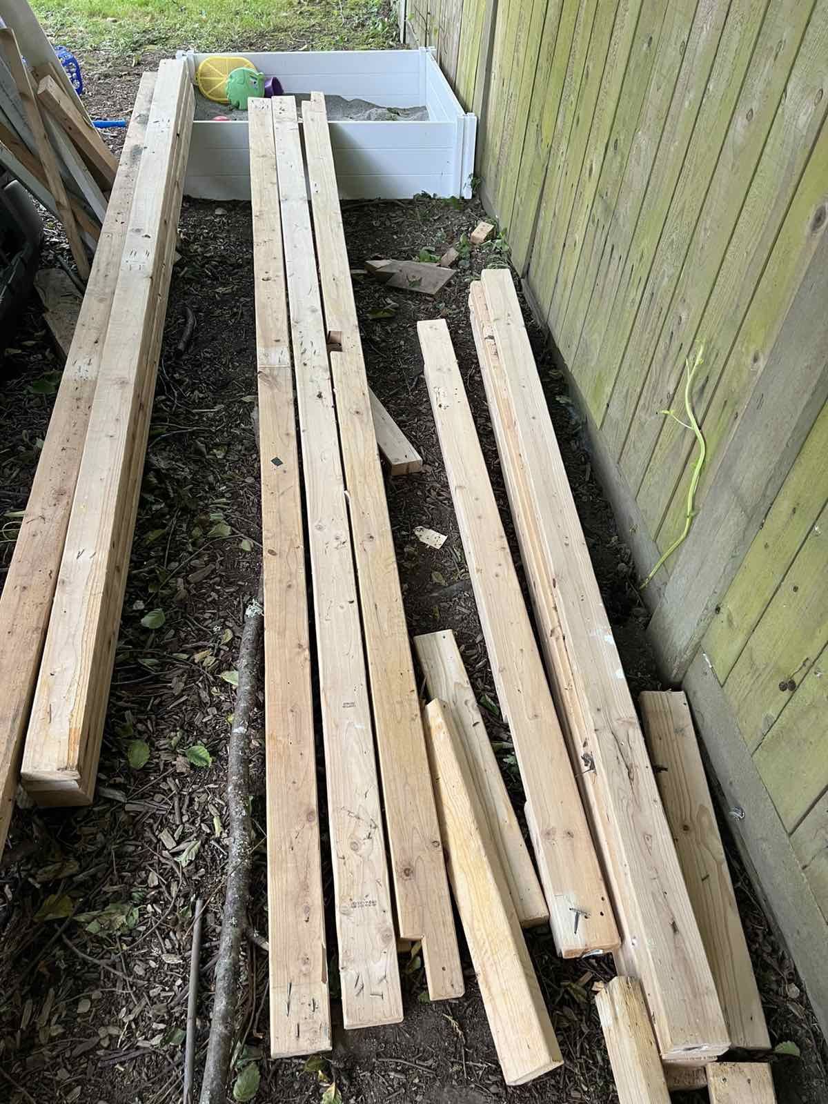 2x4 lumber and plywood