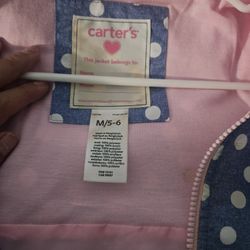 M 5-6 Carter’s Toddler Girl Hooded Rain Jacket 