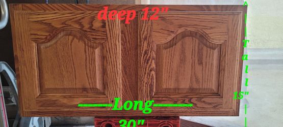 Oak Wall Cabinet 30"w x 15"h x 12"d