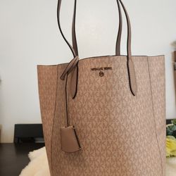 MICHAEL KORS PINK MONOGRAM TOTE EUC
