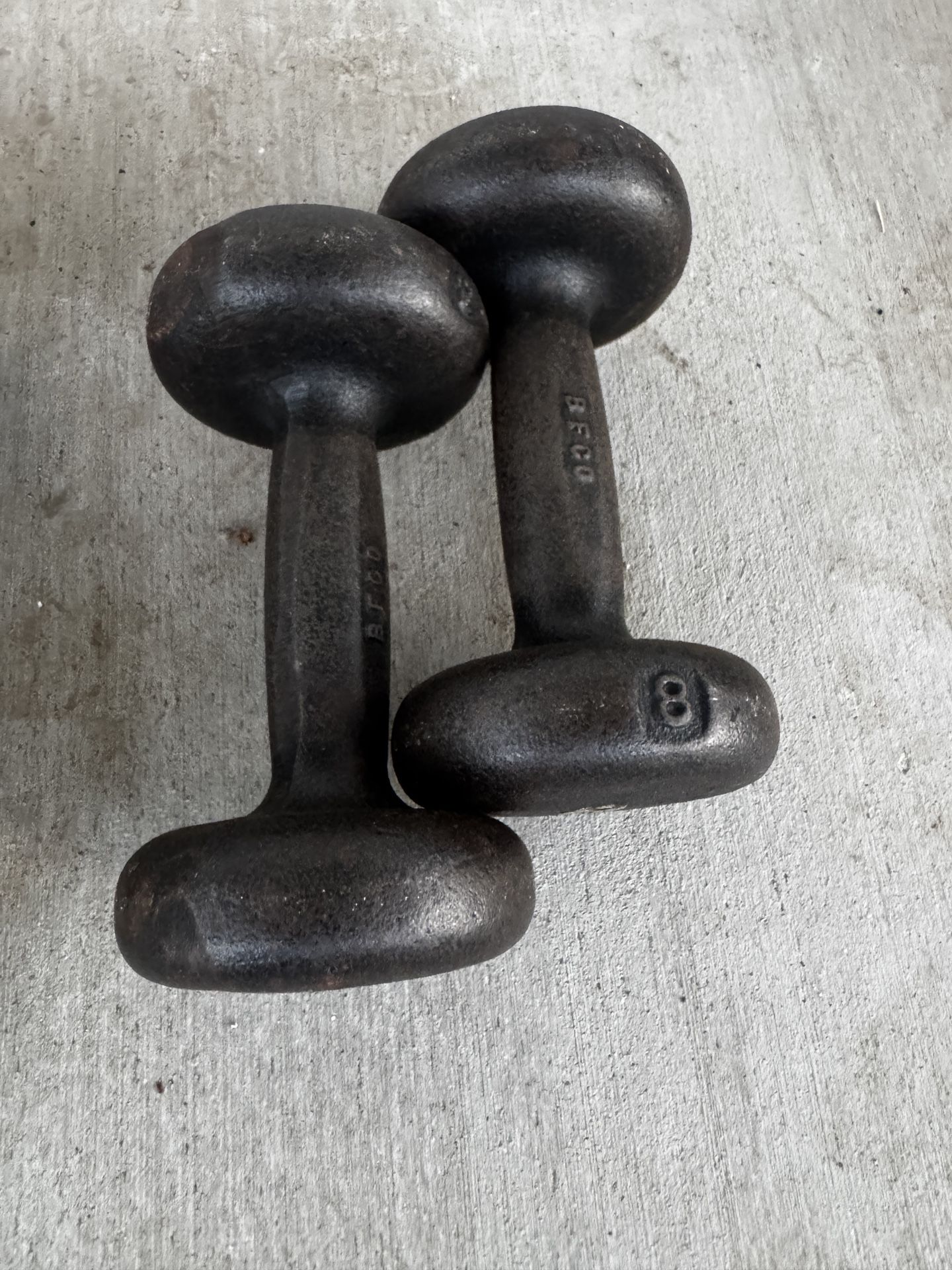 8LB Metal Dumbbells