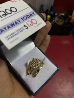 14K 6.9g SIZE 9 TENNIS RACKET RING 🏓 w/ diamonds 💎