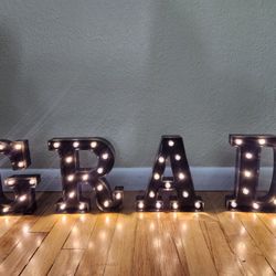 Marquee Style Grad Letters