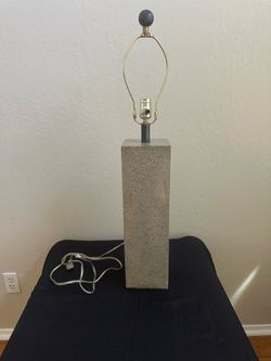 Currey & Company 6389 Megalith Table Lamp - Polished Concrete & Aged Steal NO SHADE LAMP ONLY