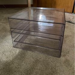 3 Tier Clear storage Bin