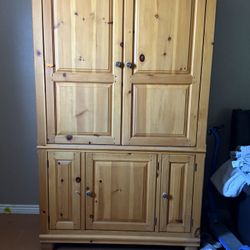 Wood Armoire 