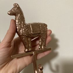 Rose gold cast iron llama 